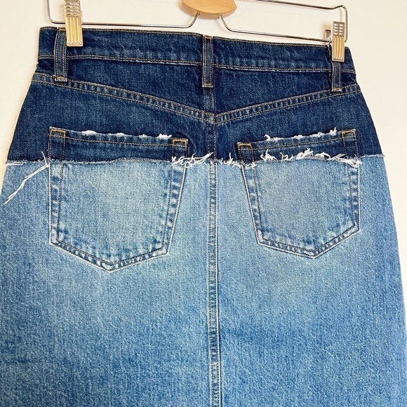 Frame Reconstructed Denim Skirt Size 25 - Picture 5 of 10